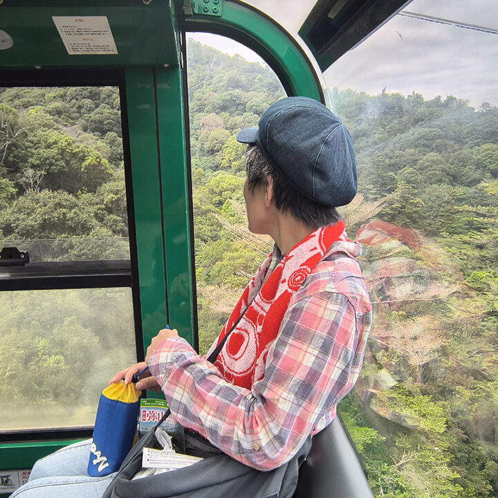 弥山ロープウェイの中