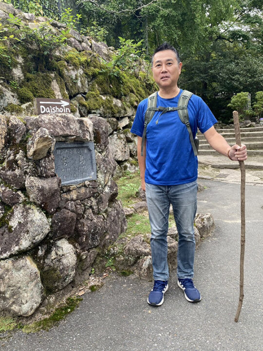 弥山入り口の社長