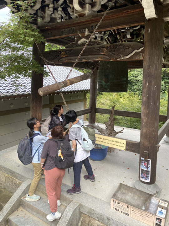 大聖院で鐘つき